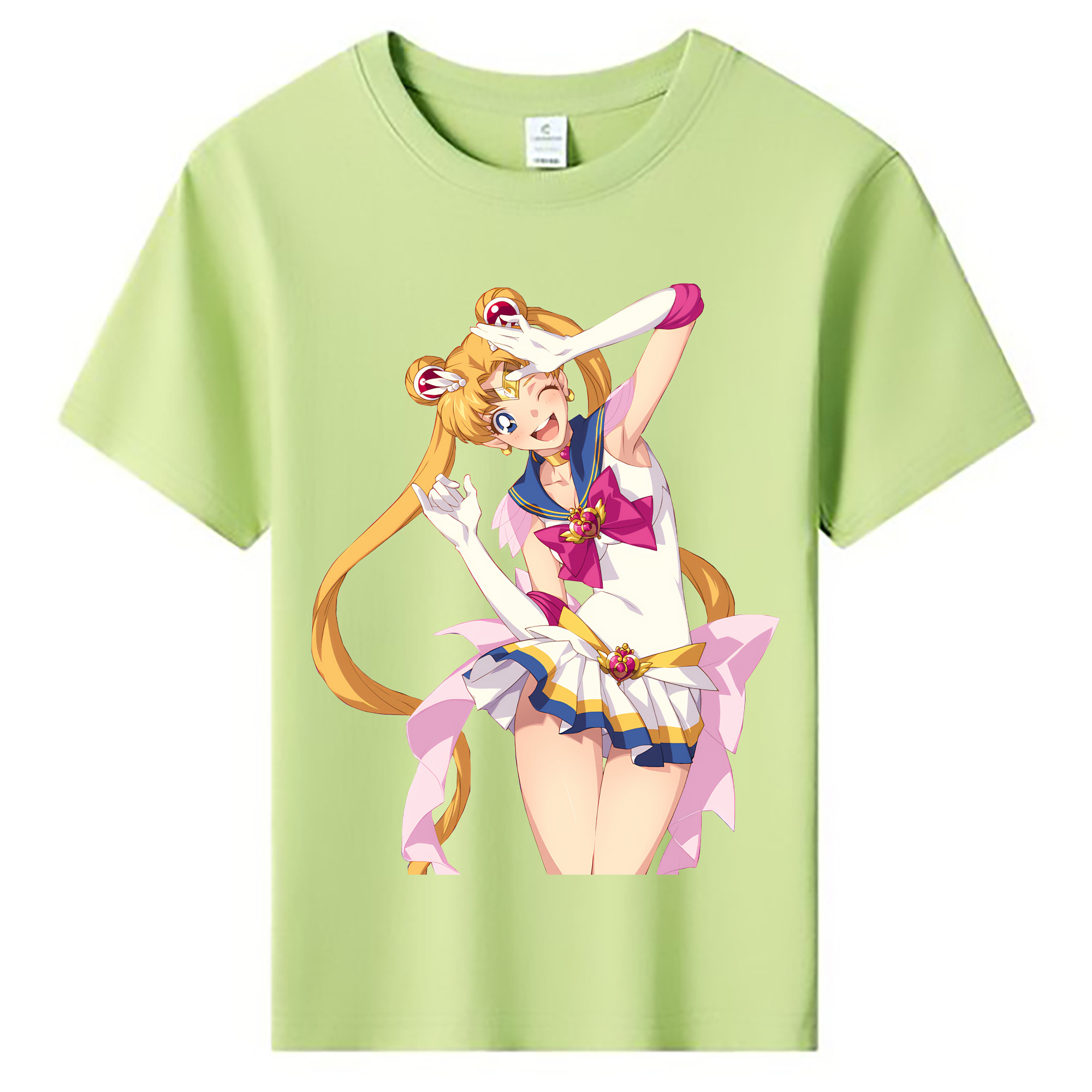 （画像用） 美少女戦士セーラームーン 月野 うさぎ つきの うさぎ Sailor Moon Tsukino Usagi 綿100％キッズTシャツ（フロントプリント）